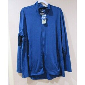 NEW Bermuda Sands Pullover Mens 2XL Blue Long Sleeve Zip Pockets 1/4 Zip
